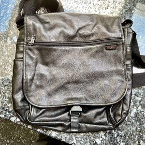 Tumi Leather Messenger Bag
